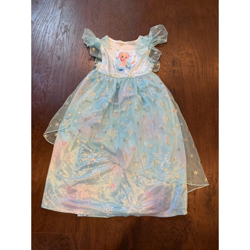 Disney Frozen II Elsa Girls Fancy Nightgown Pajamas Size 5T